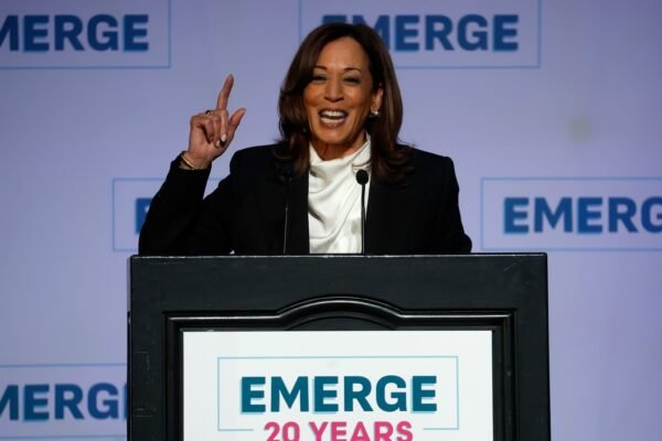 Photo: Kamala Harris speaks at the gala emerges in San Francisco