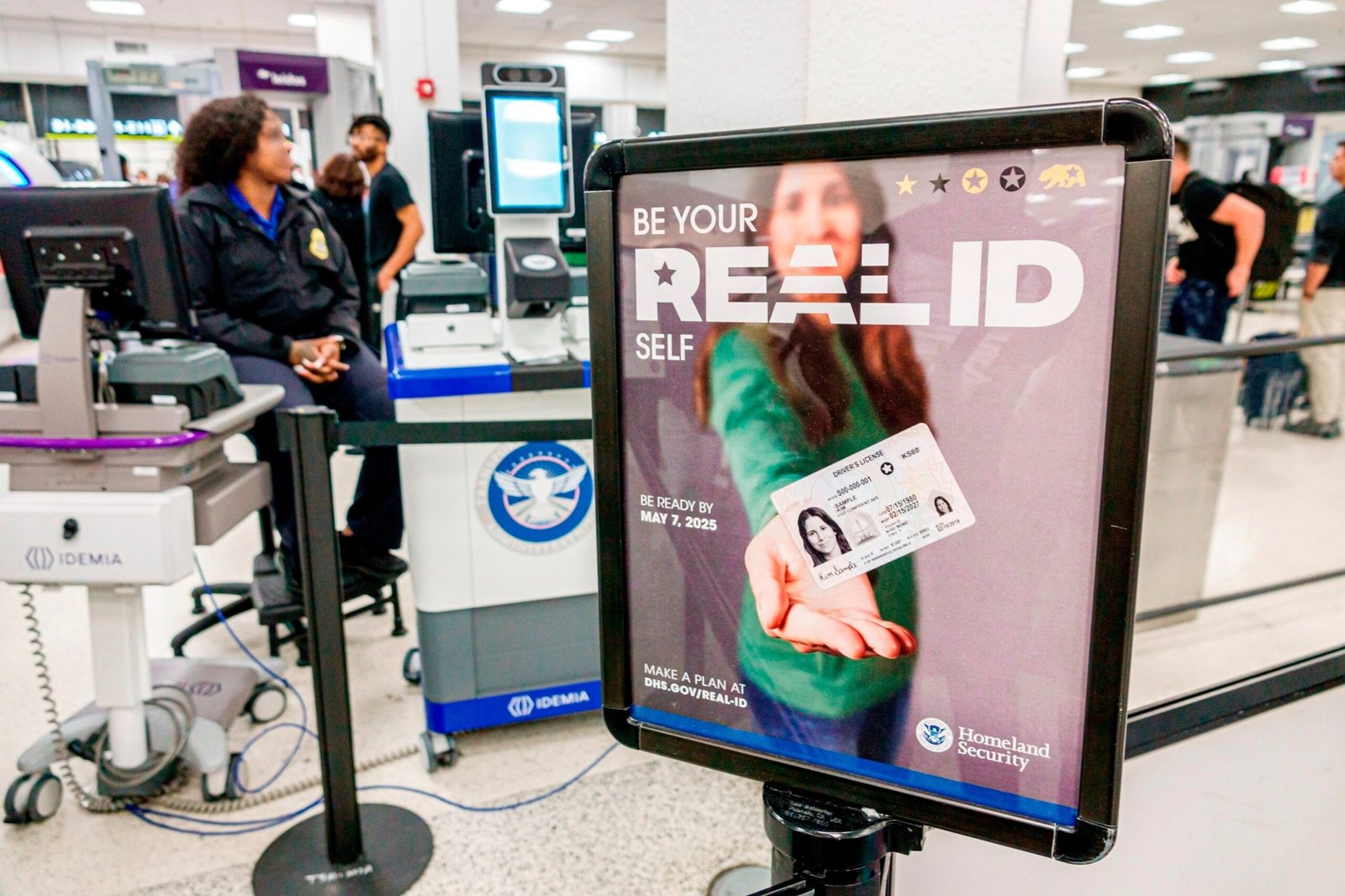 Photo: Miami, Florida, Miami International Airport, Real National Security Identification Message