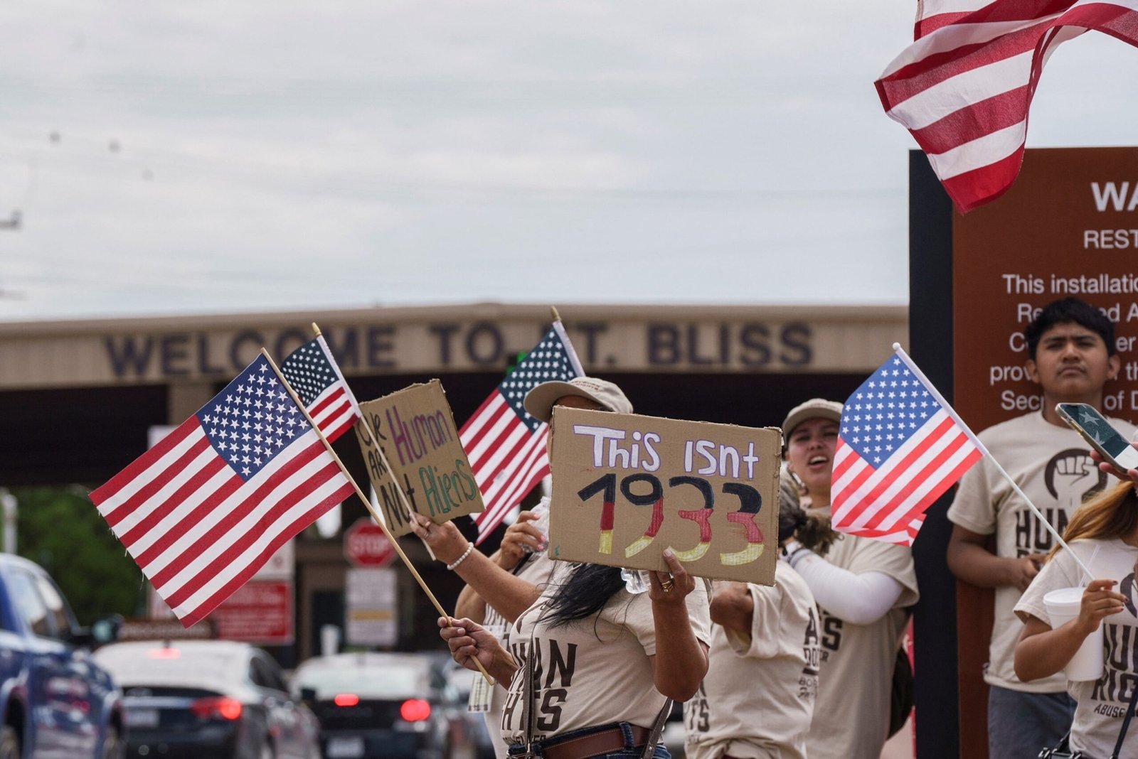 Opening of the new migrant detention center in Texas met with protests