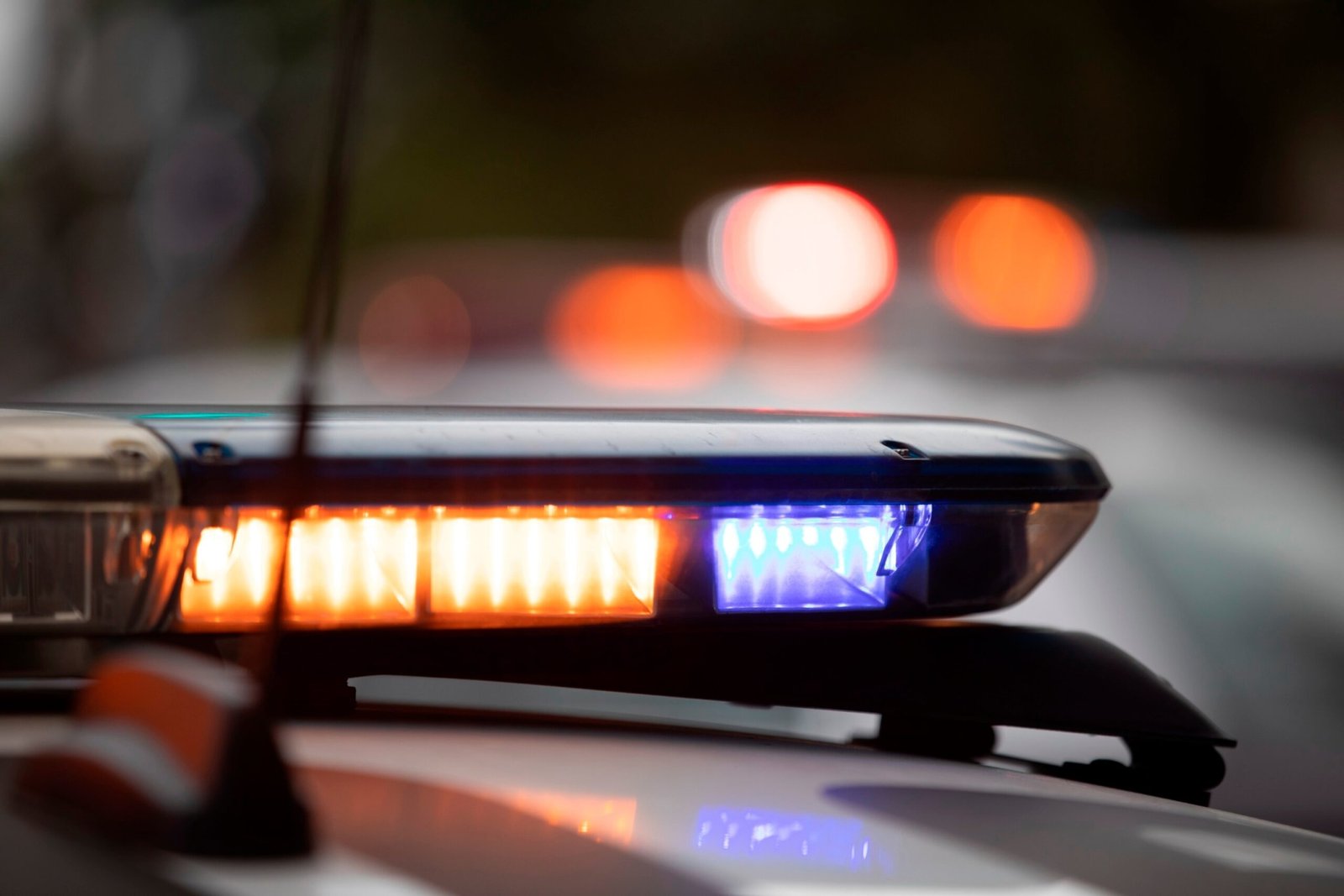 Photo: A police unit arrives at the scene of an incident.