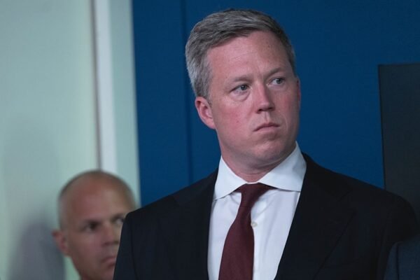 PHOTO: US President Donald Trump holds a press conference on August 11, 2025